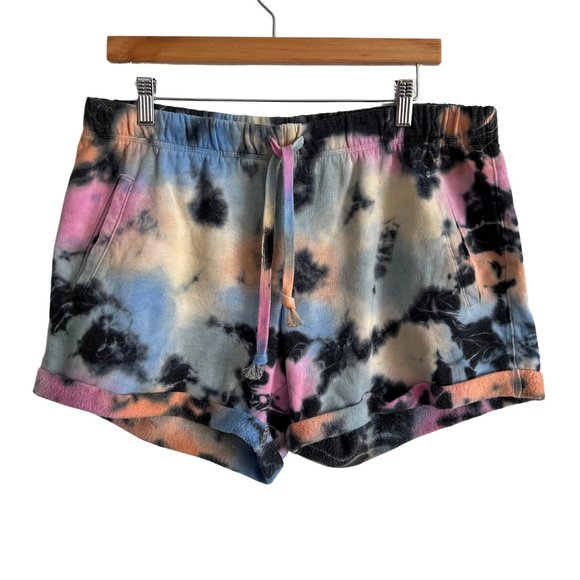 PINK Victoria's Secret Pants - VS Pink, fleece tie-dye shorts. Size Large